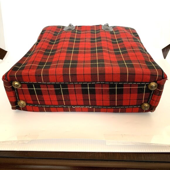 Two Sears Vacuum Bottles 73067 w/JC Higgins Plaid Lunch Picnic Bag Thermos Vtg - Picture 12 of 12